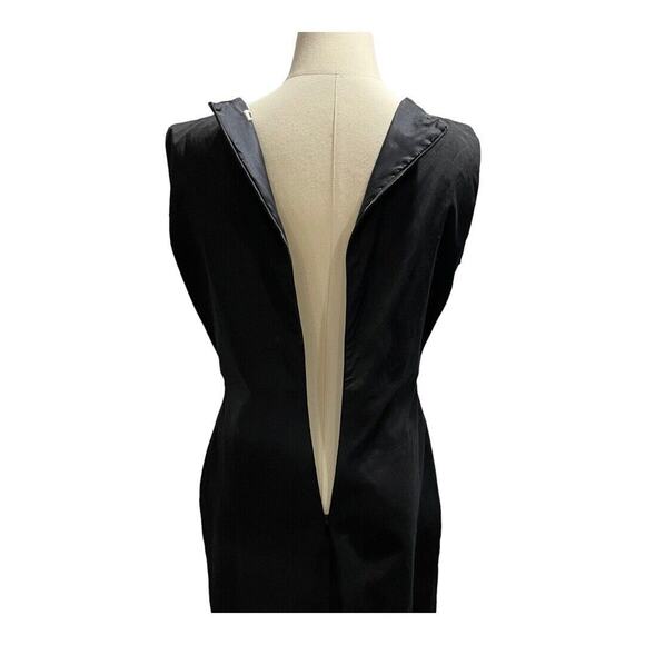 Jil Sander Women's Sleeveless Sheath Dress Black Pin Hole Design Sz Lg/US 8/40 - Picture 5 of 11